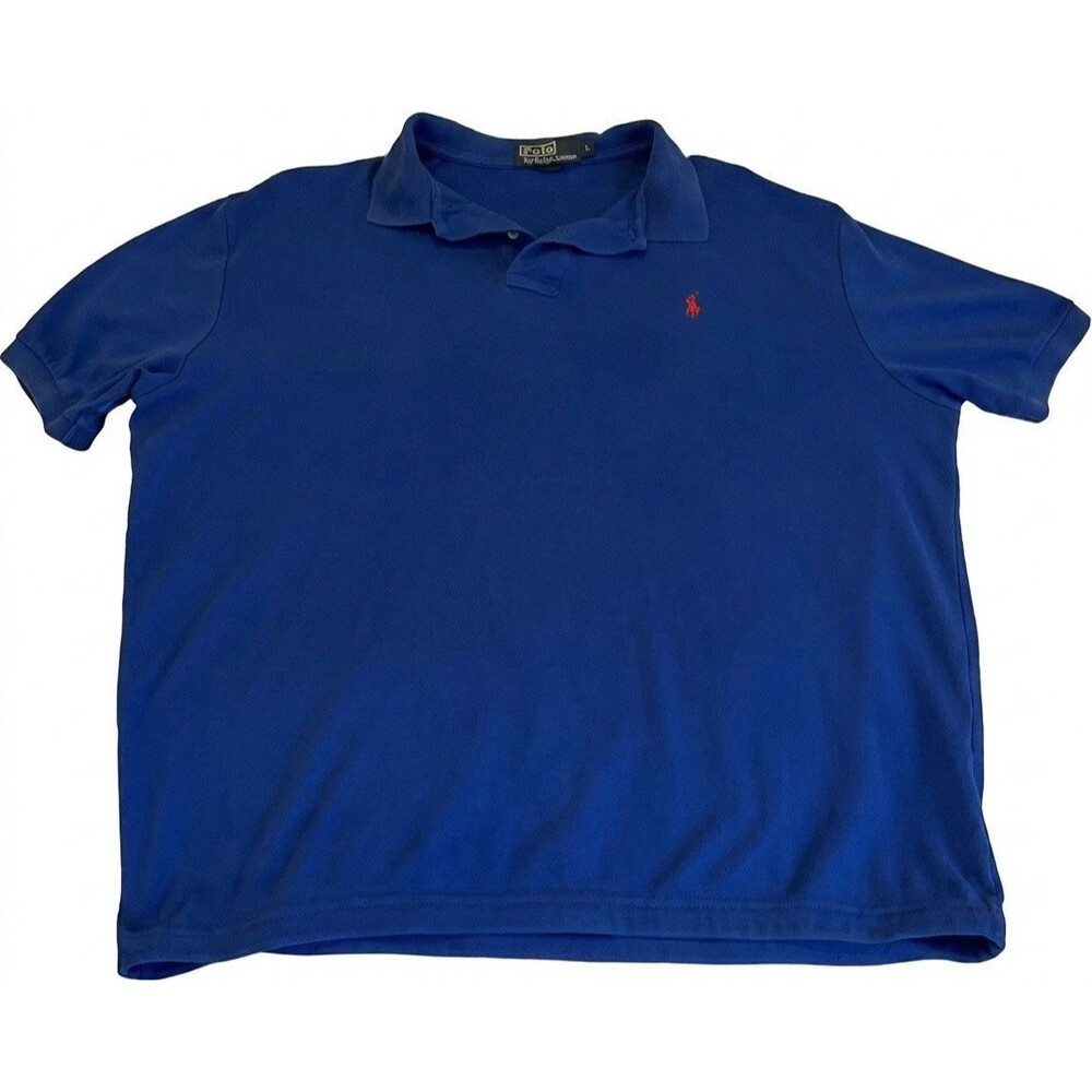 Polo by Ralph Lauren short-sleeve mesh piqué polo shirt in Royal Blue. Large.